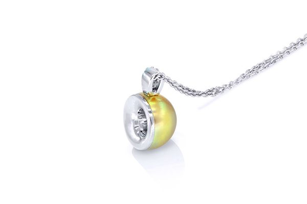 pendentif sound, or blanc et perle jaune de tahiti 11